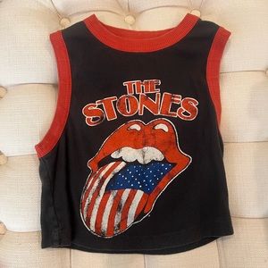 Rolling Stones Cropped Muscle Tank